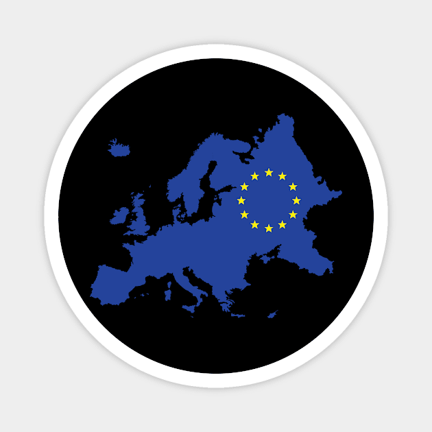 European Union Map and Flag Magnet by c1337s